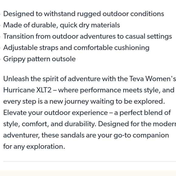 Teva Hurricane XLT2 Diamond Mood Indigo Hiking Sandals Sz 9, NWOT - Picture 12 of 12